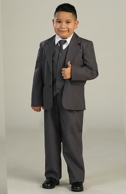 Boys Suit Style 4009- HUSKY- PLUS SIZE Boys 5 Piece Suit 2 Button Style
